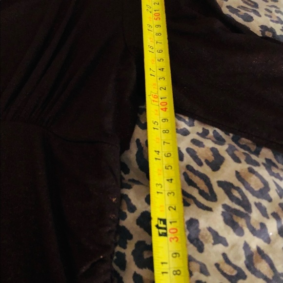 𝅺INC International Concepts size XL brown metallic long sleeve V neck NWOT - Picture 9 of 15